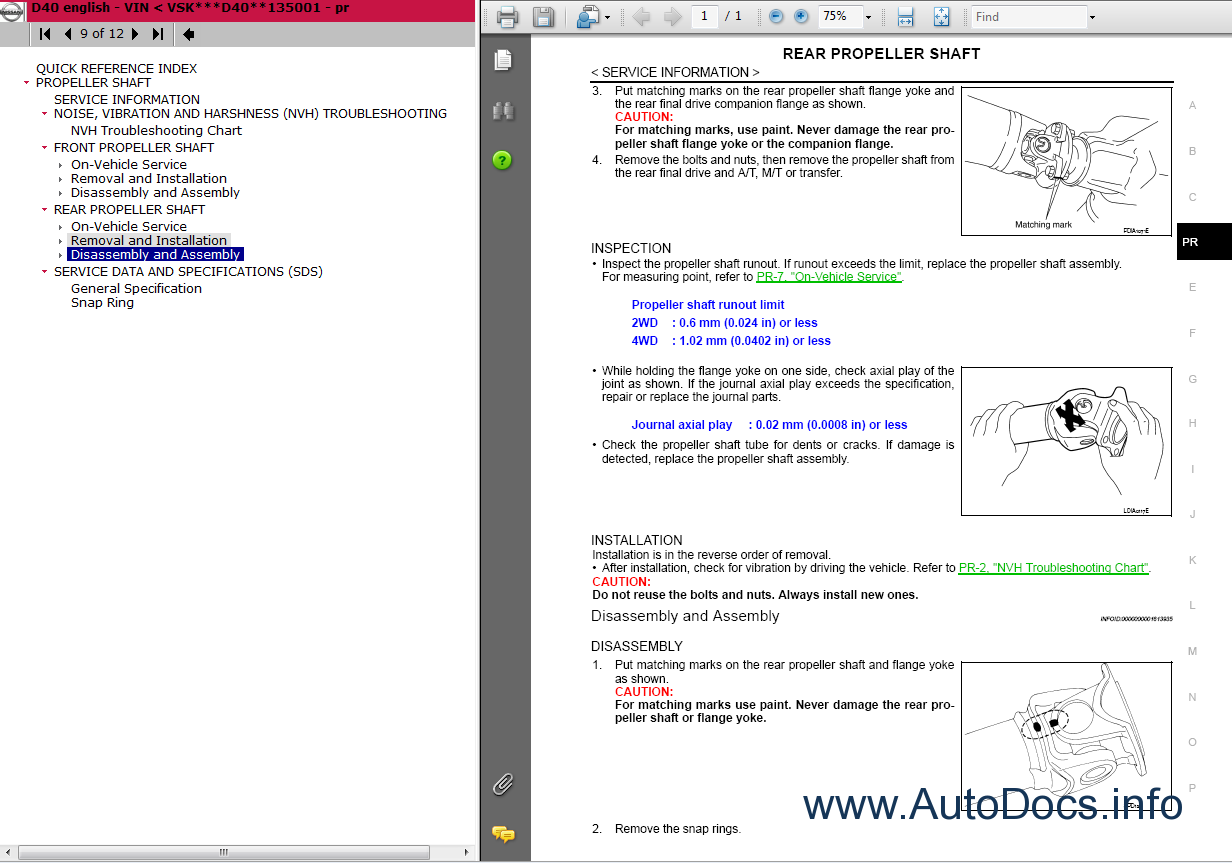Nissan Navara D40 series Service Manual repair manual Order & Download