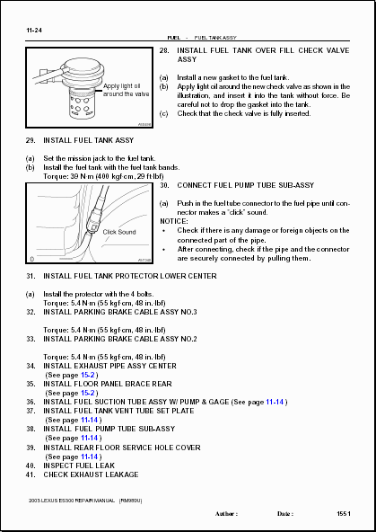 Lexus ES300 repair manual Order & Download