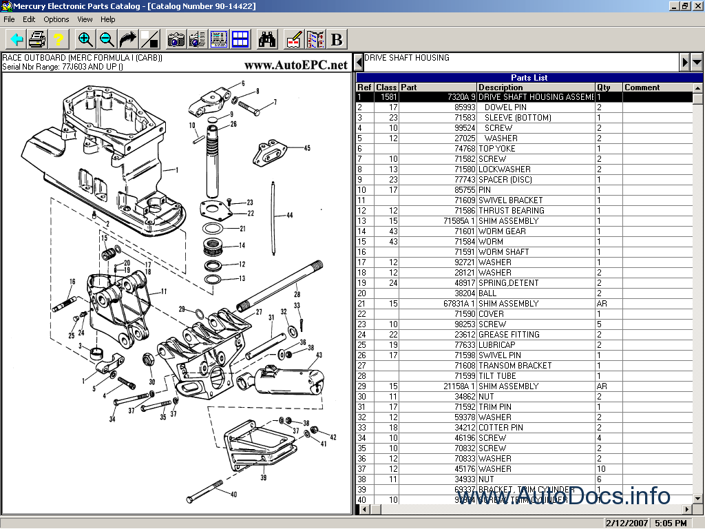 Mercury 2008 parts catalog repair manual Order & Download