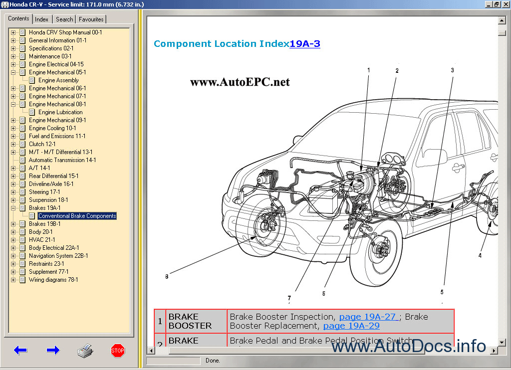 Honda CR-V 1997-2000, 2002-2006 Service Manual repair manual Order